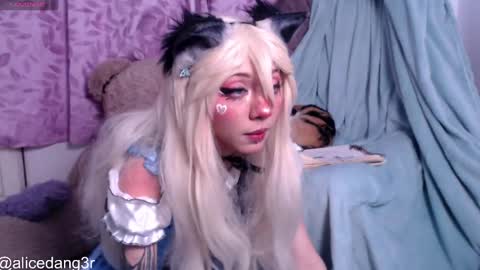 Snapshot of alicedang3r chatting on 02.15.25 Alice  online show from 02.15.25