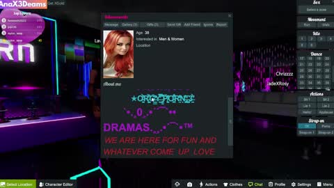 Snapshot of anax3dreams chatting on 02.16.25 AnaX3Dreams online show from 02.16.25