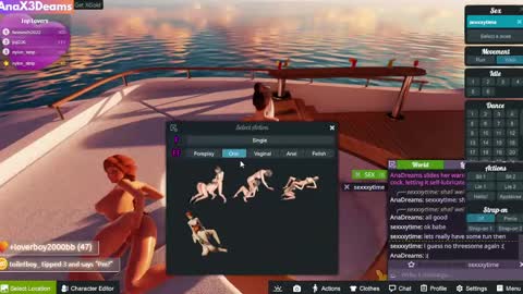 Snapshot of anax3dreams chatting on 02.18.25 AnaX3Dreams online show from 02.18.25