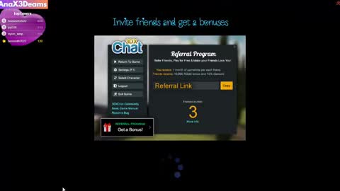 Snapshot of anax3dreams chatting on 02.21.25 AnaX3Dreams online show from 02.21.25