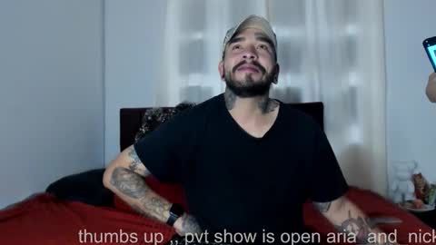 Snapshot of aria_and_nick chatting on 12.16.25 ARIA AND. NICK online show from 12.16.25