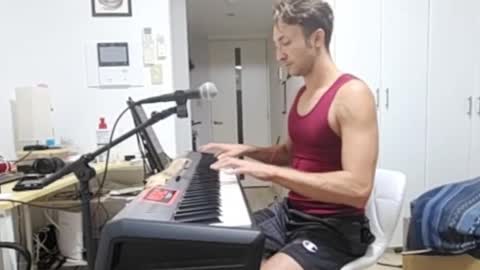 Snapshot of barebritpianist chatting on 10.24.25 BareBritPianist online show from 10.24.25