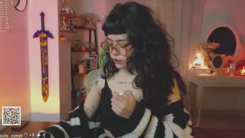 Snapshot of blushing_nymph chatting on 11.10.25 Im Nym Justa nymph on twitter and IG online show from 11.10.25