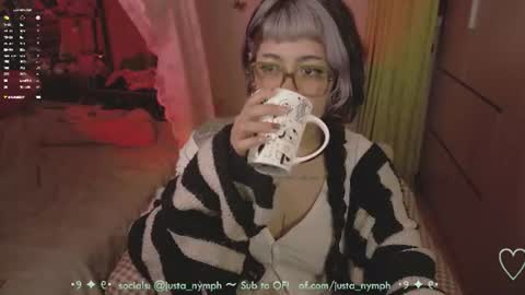 Snapshot of blushing_nymph chatting on 06.22.26 Im Nym Justa nymph on twitter and IG online show from 06.22.26