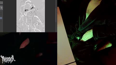 Snapshot of drenchedart chatting on 02.02.25 Drenched online show from 02.02.25
