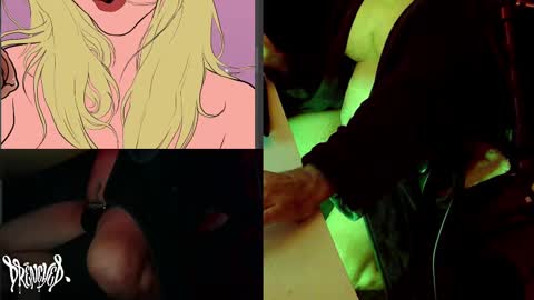 Snapshot of drenchedart chatting on 03.03.25 Drenched online show from 03.03.25