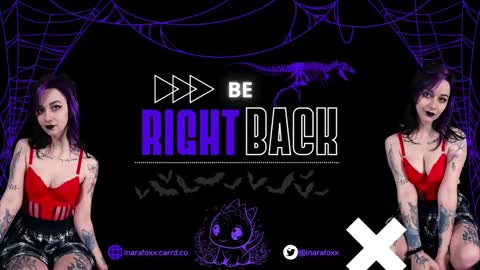 Snapshot of inarafoxxx chatting on 09.14.25 Inarafoxx online show from 09.14.25