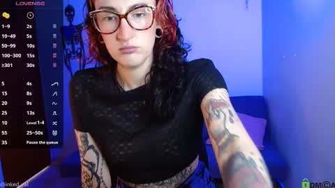 Snapshot of inked_val chatting on 02.28.25 Valerie online show from 02.28.25