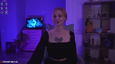 Snapshot of manifreyja chatting on 12.16.24 Amelie online show from 12.16.24