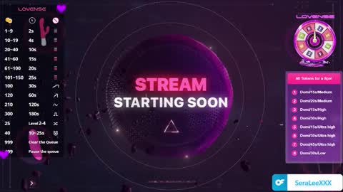 SeraLeeXXX online show from 10.14.25