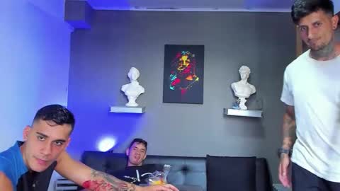 Snapshot of the_golden_boys chatting on 12.13.25 SCOTT THEO KAMERON GENDERSON online show from 12.13.25