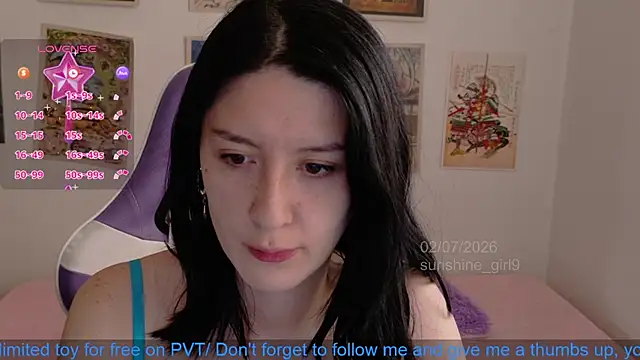 Snapshot of sunshine_girl9 chatting on 07.02.26 sunshine girl9 online show from 07.02.26