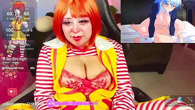 Snapshot of MilkyXSakura chatting on 11.09.25 MilkyXSakura online show from 11.09.25