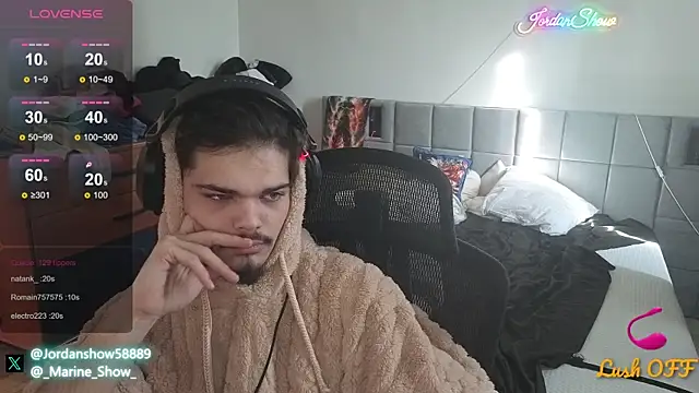 Snapshot of JordanShow chatting on 02.15.25 JordanShow online show from 02.15.25