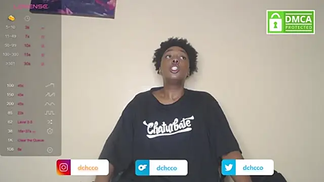 Snapshot of dchcco chatting on 10.16.25 dchcco online show from 10.16.25