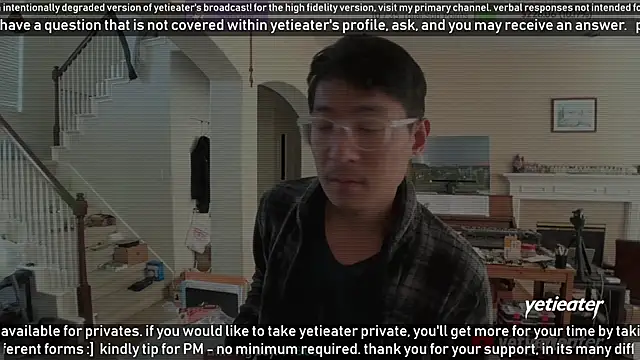 Snapshot of yetieater chatting on 01.21.25 yetieater online show from 01.21.25