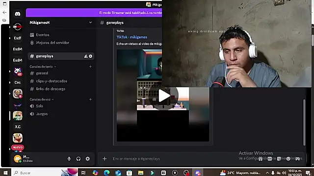Snapshot of mikigamesH2 chatting on 10.05.25 mikigamesH2 online show from 10.05.25