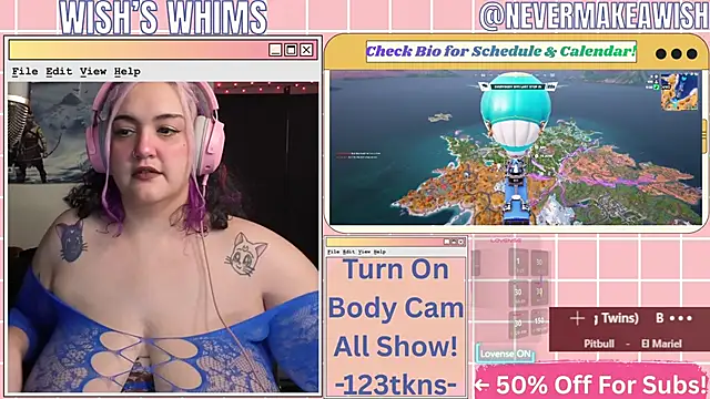 Snapshot of nevermakeawish chatting on 06.27.26 nevermakeawish online show from 06.27.26