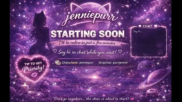 purrjennie online show from 03.26.26