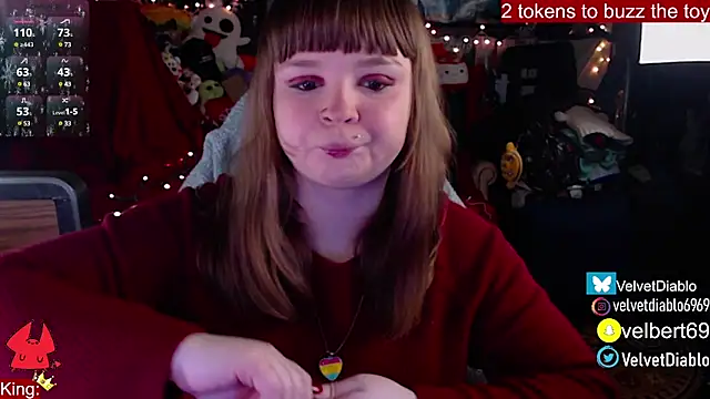 Snapshot of VelvetDiablo chatting on 01.15.25 VelvetDiablo online show from 01.15.25