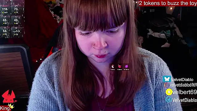 Snapshot of VelvetDiablo chatting on 01.22.25 VelvetDiablo online show from 01.22.25