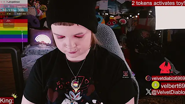 Snapshot of VelvetDiablo chatting on 06.09.26 VelvetDiablo online show from 06.09.26