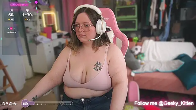 Snapshot of Geeky_Kitten chatting on 01.25.25 Geeky Kitten online show from 01.25.25