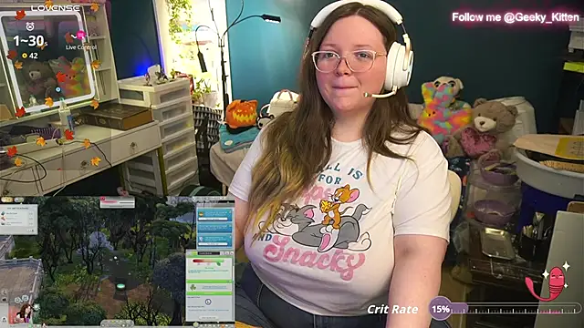 Snapshot of Geeky_Kitten chatting on 10.16.25 Geeky Kitten online show from 10.16.25