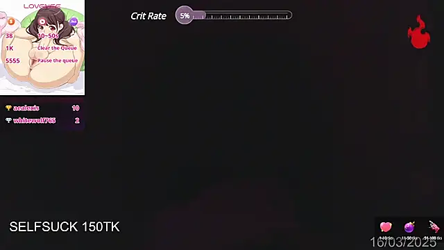 Snapshot of Herazuline chatting on 03.18.25 Herazuline online show from 03.18.25