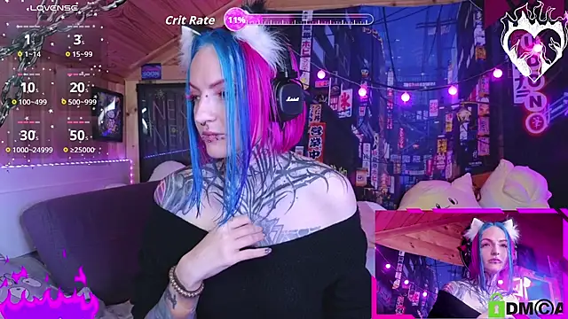 Snapshot of NekoCyber chatting on 10.26.25 NekoCyber online show from 10.26.25