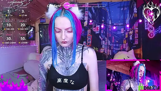 Snapshot of NekoCyber chatting on 11.22.25 NekoCyber online show from 11.22.25