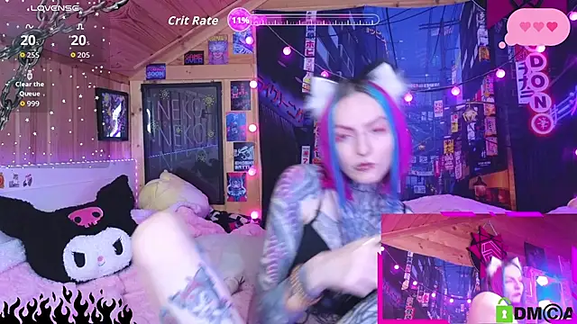 Snapshot of NekoCyber chatting on 02.22.26 NekoCyber online show from 02.22.26