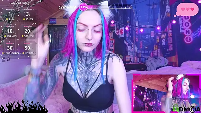 Snapshot of NekoCyber chatting on 02.25.26 NekoCyber online show from 02.25.26