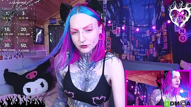 Snapshot of NekoCyber chatting on 07.19.26 NekoCyber online show from 07.19.26