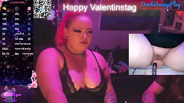 Snapshot of DarkBunnyPlay chatting on 02.14.26 DarkBunnyPlay online show from 02.14.26