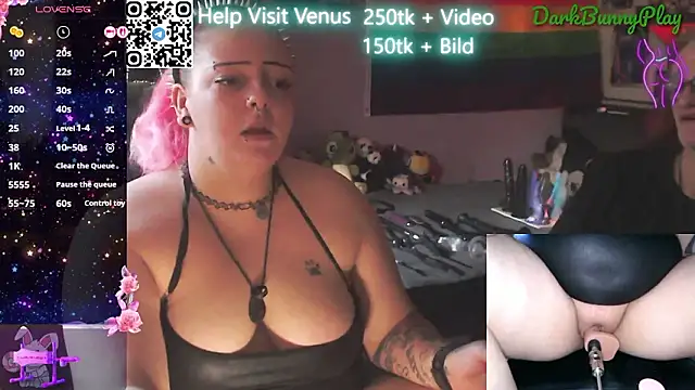 Snapshot of DarkBunnyPlay chatting on 02.26.26 DarkBunnyPlay online show from 02.26.26