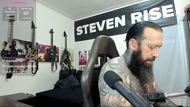 Snapshot of StevenRiseNYC chatting on 03.02.25 StevenRiseNYC online show from 03.02.25